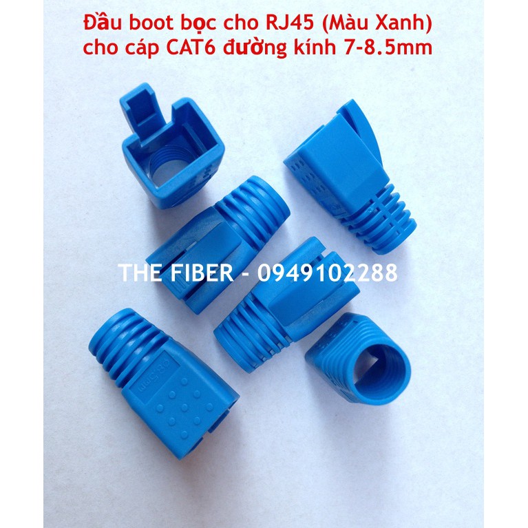 Đầu Boot bằng nhựa dẻo chụp đầu mạng RJ45 CAT6/CAT6A đường kính 7->8.5mm