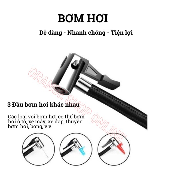 [4 TRONG 1] Máy Hút Bụi Kiêm Bơm Lốp Ô Tô - Hút Bụi Mini Cầm Tay Lực Hút Mạnh