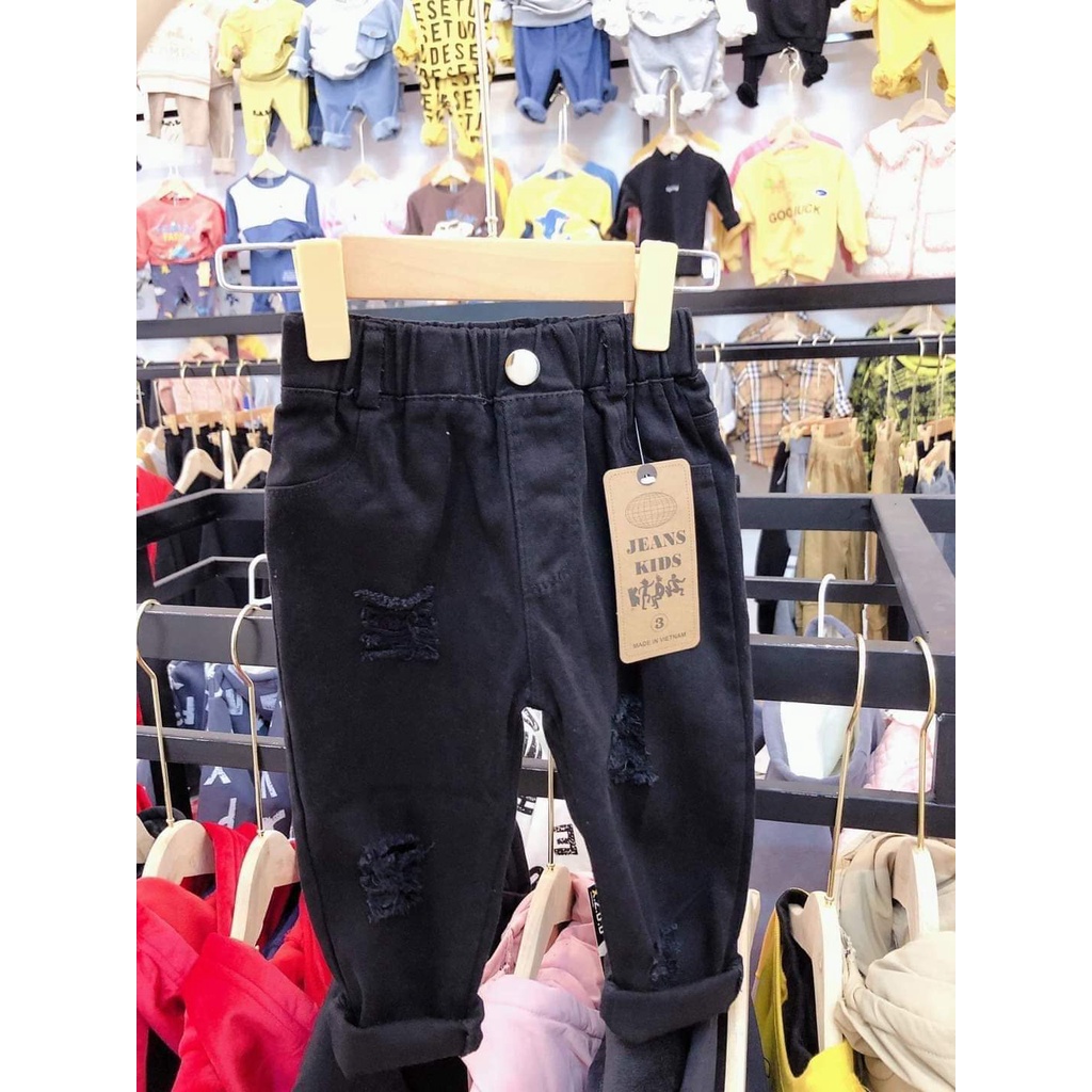 Quần Kaki dài giả jean mềm cho Bé Trai và Gái 9-32kg