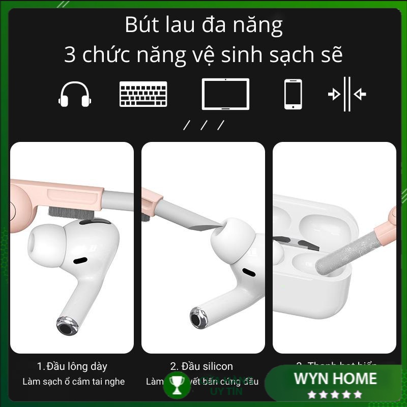 Bộ Vệ Sinh Tai Nghe, Bàn Phím, Điện Thoại, Laptop, Màn Hình Đa Năng 7 in 1 💝Cao Cấp💝 Vệ sinh lau chùi Laptop