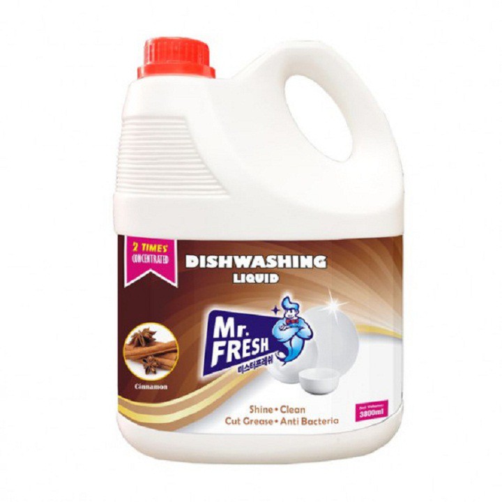 Nước rửa bát siêu đậm đặc Mr Fresh Korea 3,8L Hương Quế