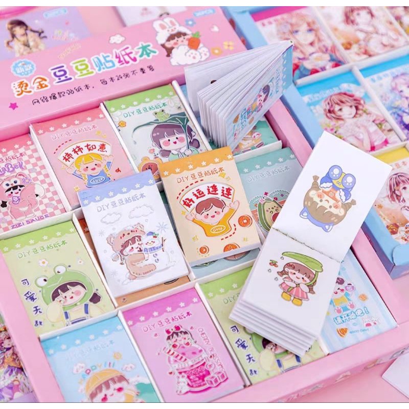 Hộp 36 cuốn sổ/ hộp 48 cuốn sổ  sticker 50 trang mini cực đẹp giá sỉ.
