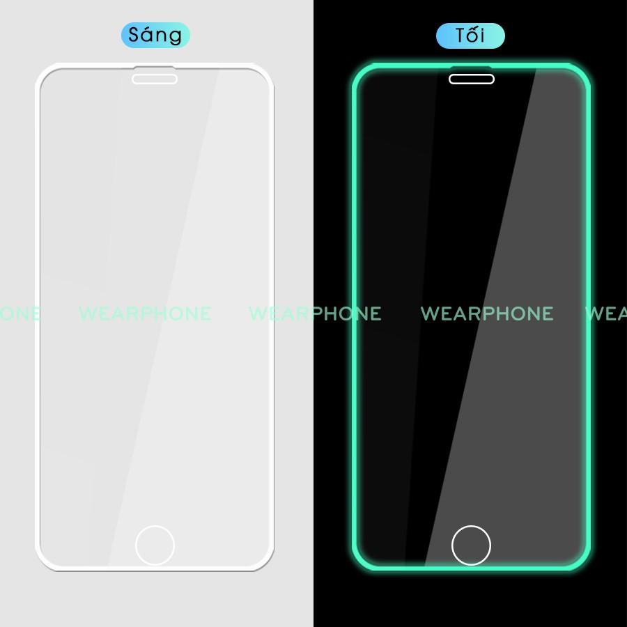 Kính Cường Lực Phát Sáng iPhone iPhone 6/6s/ 7/ 8/ 6 PLUS/ 7 PLUS/ 8 PLUS/X /XS MAX / 11/11Pro/Pro Max/SE 2020 Wearphone