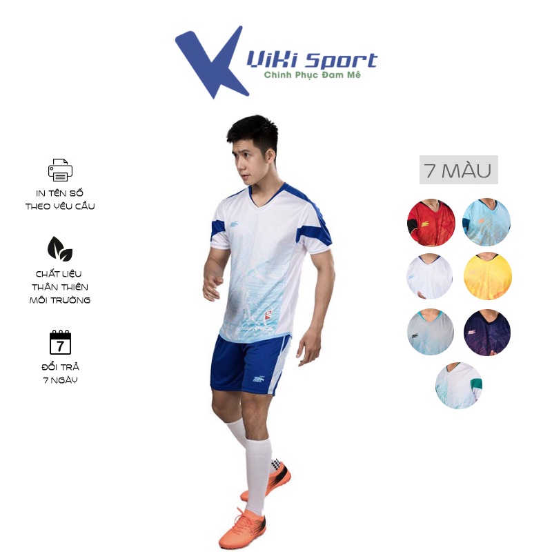 Bộ quần áo bóng đá không logo RIKI ROCK, vải mè kim cao cấp - ViKi Sport