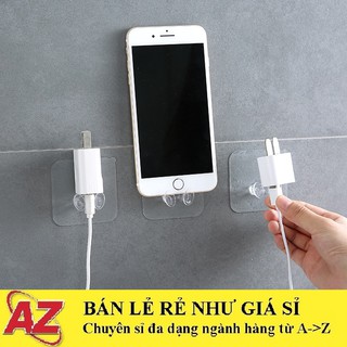 Móc Dán Tường 2 Chân Treo Phích Cắm Điện, Dây Sạc, Đồ Dùng Tiện Lợi