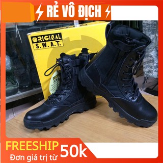 Giầy swat PHONG CÁCH PUBG cổ cao màu đen