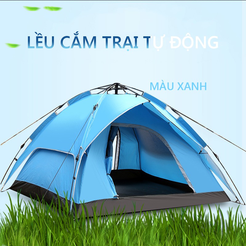 FU18BL Lều dã ngoại tự động giá đỡ thủy lực 3-4 người hai tầng hai lớp chống nắng  superbank908