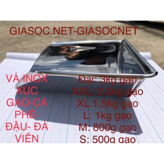 Bộ 3 xl vá máng inox xúc gạo-đá-đậu-cà phê-điều-cám-bột