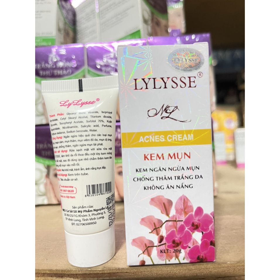 KEM MỤN THÂM MỜ SẸO LYLYSSE 20G mới