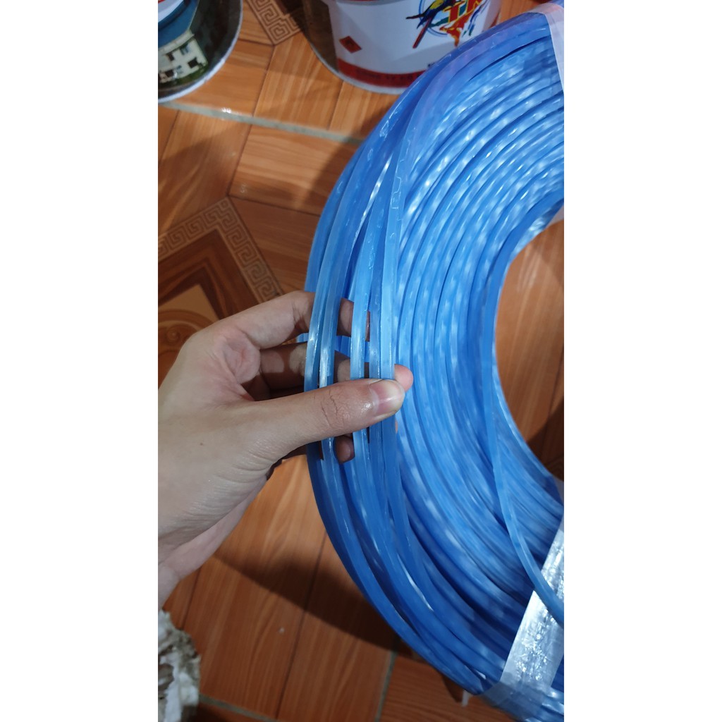 1kg Cước cắt cỏ phạt cỏ màu xanh, dây vuông loại 4ly hàng xuất Thuỵ Điển phạt cực sắc, ngọt cỏ