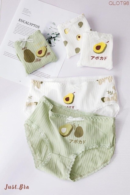QUẦN LÓT QUẢ BƠ ĐÍNH NƠ CUTE