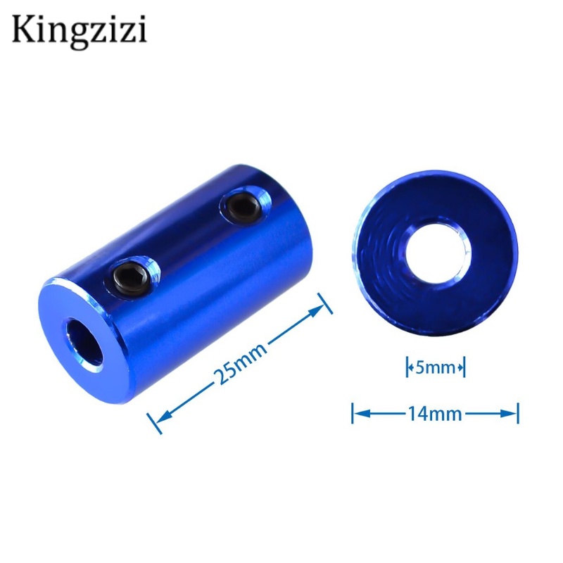 Set 2 Khớp Nối Trục Động Cơ Hợp Kim Nhôm D14 L25 5-5mm 5x5mm