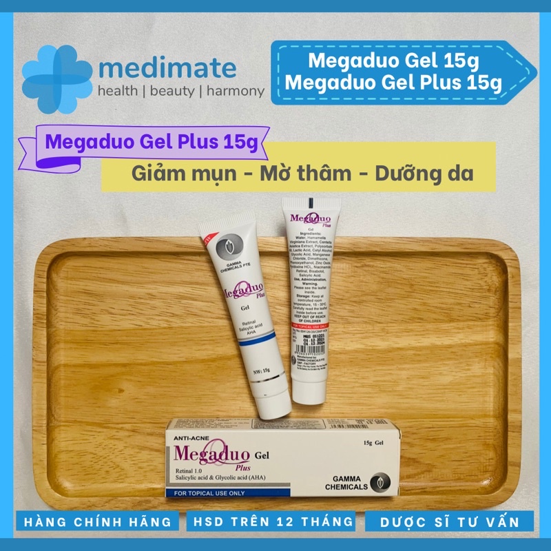 Megaduo Gel ngừa mụn, mờ thâm, dưỡng da tuýp 15g