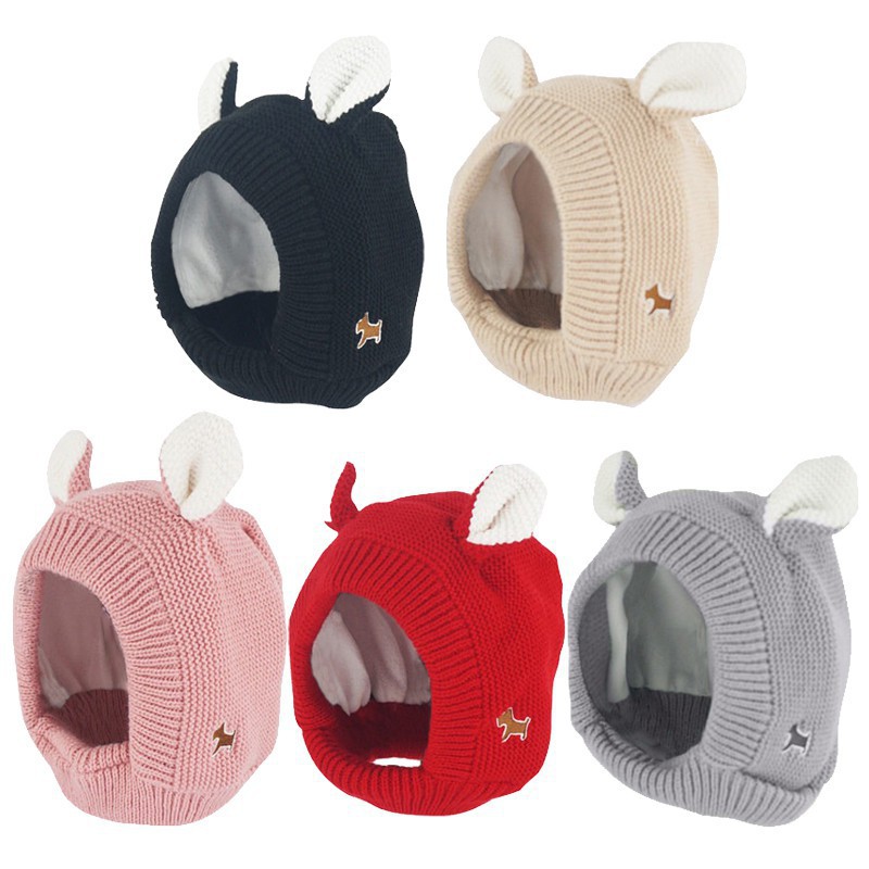 Mũ len hình tai thỏ dễ thương giữ ấm cho bé