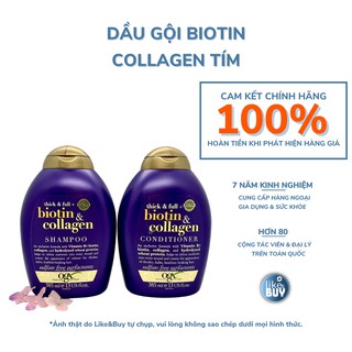 Dầu gội Biotin Collagen OGX tím set gội xả kích thích mọc tóc nhanh - hàng nội địa LikeandBuy