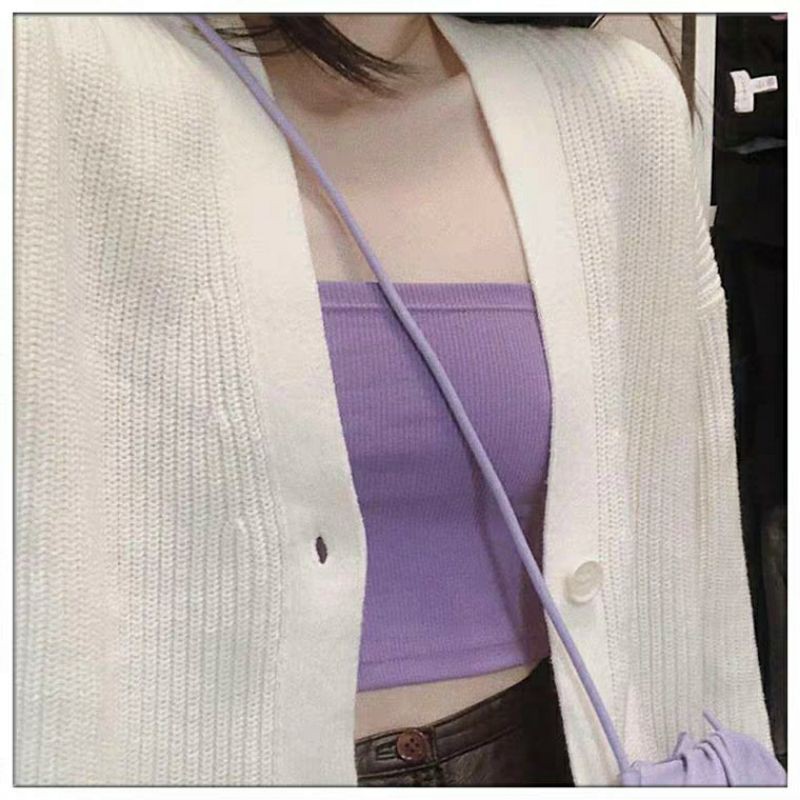 ÁO ỐNG TRƠN 3 MÀU TRẮNG ĐEN TÍM (hình thật cuối) | BigBuy360 - bigbuy360.vn