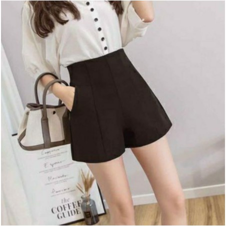 Quần Short Nữ 💖FREESHIP💖 Quần Cộc Cạp Cao Ống Đứng Không Nhăn Nhàu