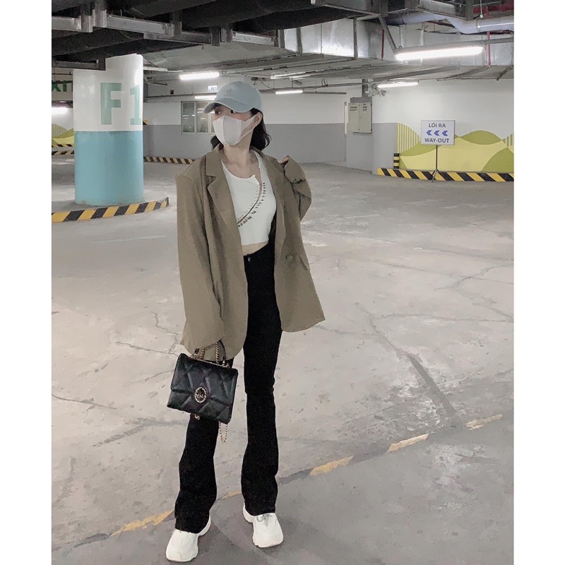 BÁN SỈ QUẦN JEAN LOE CẠP CAO M2441 MÀU ĐEN CHO NỮ