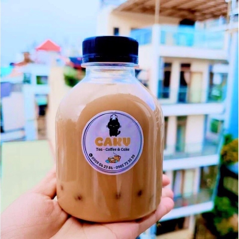 Chai nhựa tròn lùn 500ml đựng trà sữa
