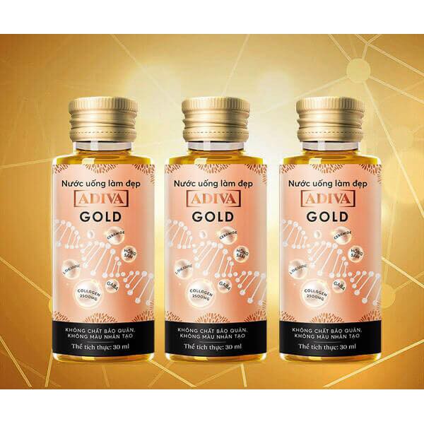 [CHÍNH HÃNG - MẪU MỚI] Tinh chất collagen adiva gold giảm sạm khô nhăn, ngăn ngừa chảy xệ 14 chai