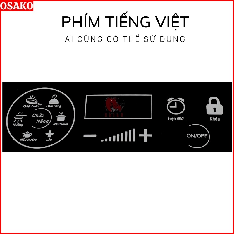 Bếp Hồng Ngoại Đơn, Bếp Điện Từ Hồng Ngoại Với Mặt Kính Ceramic OSAKO OHA-1820 – Sử Dụng Được Tất Cả Loại Nồi