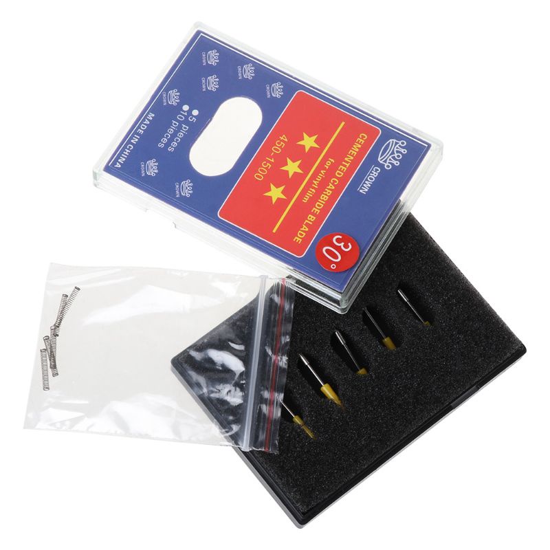 Bộ 5 / 300 / 30 Miếng Dán Trang Trí Hình zong° 45° 60° Lưỡi Cắt Vinyl Cho Máy Cắt Graphtec CB15U