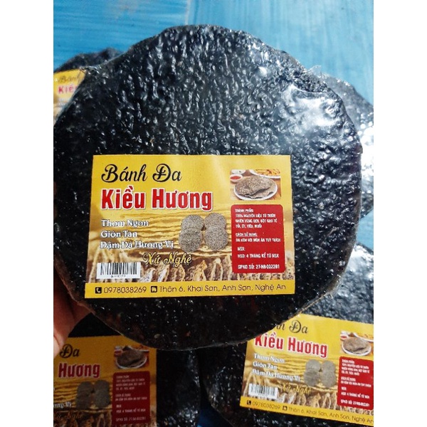 Combo 10 bánh đa mè đen loại 1 hút chân không Kiều Hương