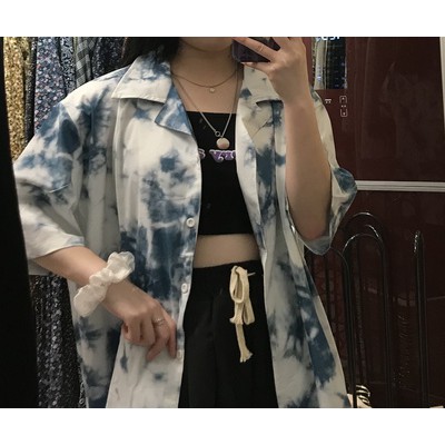 (A268) Áo sơ mi loang tay ngắn nam nữ size M L (kèm ảnh thật ở cuối) | BigBuy360 - bigbuy360.vn