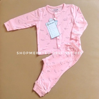 [Nature wear] Bộ dài tay cài giưa sơ sinh newborn hãng nature wear bamboo cho bé