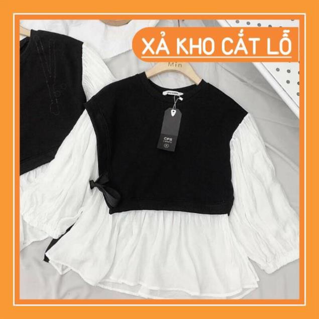 VAY DU TIEC [FreeShip] (NEW) áo babydoll phối dáng xòe mặc lên chỉ có trẻ thêm chục tuổi ngen