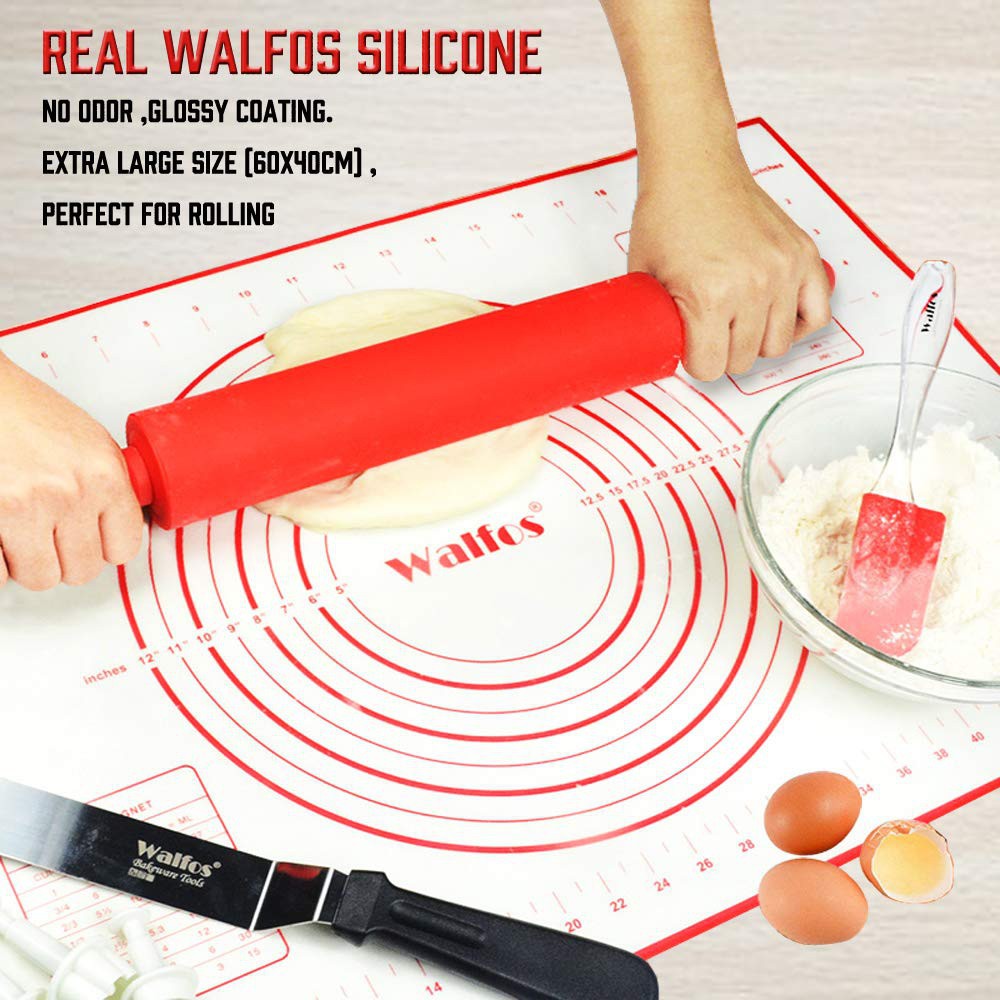 Đệm nhào bột WALFOS bằng silicone chống dính thực phẩm kích thước lớn