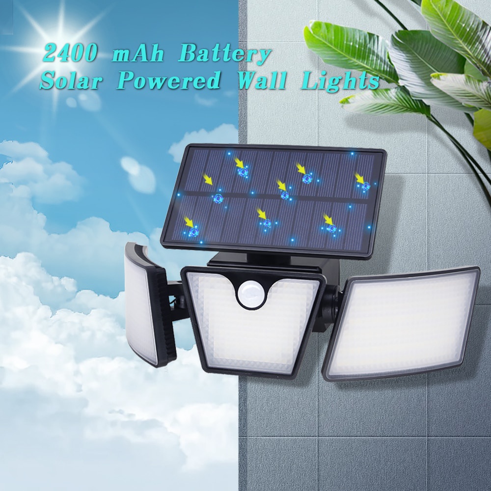 Đèn LED 265 Bóng 3 Cảm Biến Chuyển Động 270 Độ 2400mAh