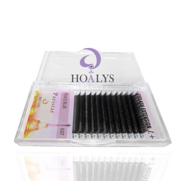 Lông Mi Paris Star Hoalys EP-007 - Mi Cong Tây L+, được thiết kế so le tự nhiên, độ dày 0.07