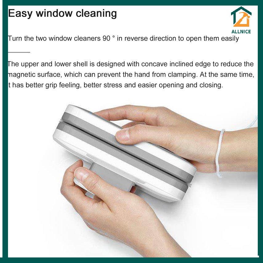 Lau kính 2 mặt nam châm làm sạch kính cửa sổ chung cư bể cá an toàn tiện lợi hiệu quả  Magnetic Window Cleaning Brush Glass Window Wiper Cleaner Window Glass Brush