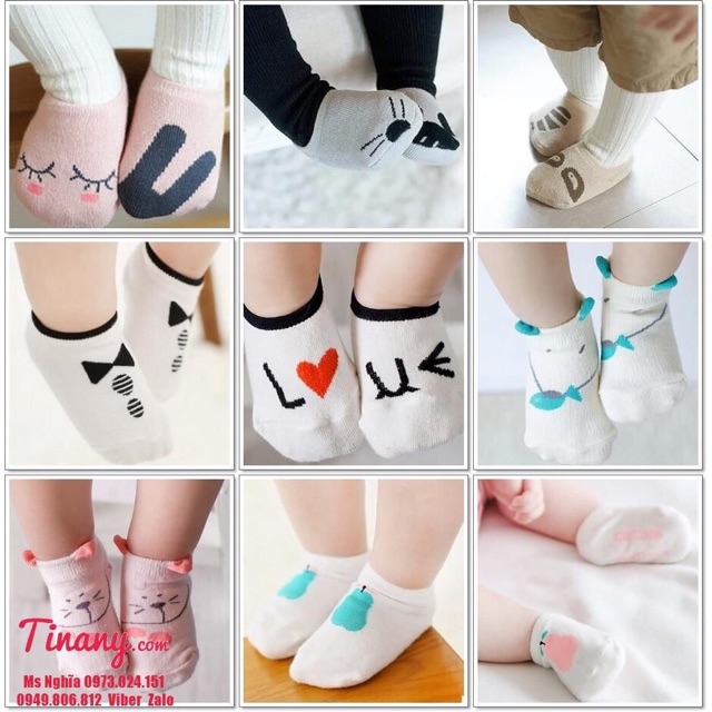 Tất hàn chống trượt hình thú ngộ nghĩnh cho bé trai/bé gái