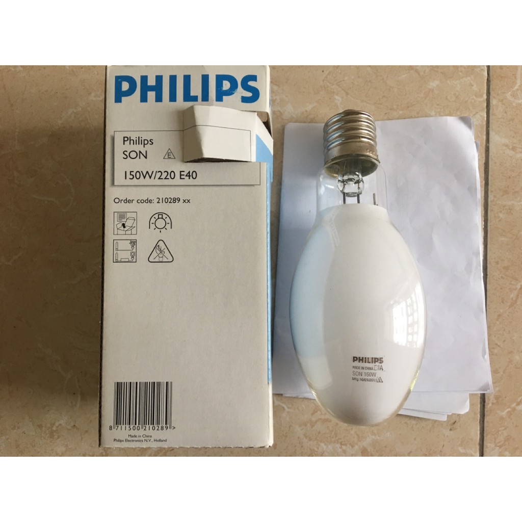 BÓNG CAO ÁP SODIUM PHILIPS DẠNG BẦU SON 150W ĐUI E40