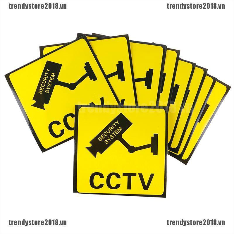 Set 10 Miếng Dán Cảnh Báo Có CCTV