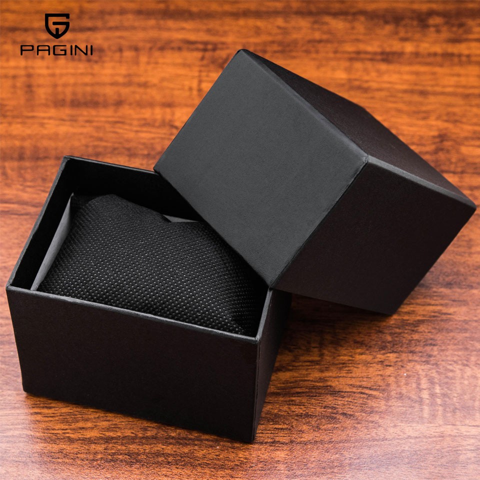 Hộp đựng đồng hồ đeo tay Pagini cao cấp, túi đựng sang trọng, có vỏ bọc in logo thương hiệu thích hợp làm quà
