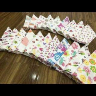 Set 10 Khăn yếm bấm khuy 100% cotton cho bé