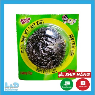 Miếng cước cọ rửa siêu bền inox scotch - brite 3m
