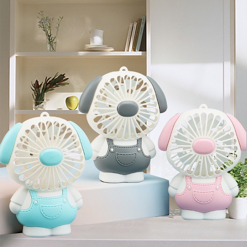 Quạt Cầm Tay Mini Sạc USB Dễ Thương Kitty Gấu Cún Thỏ Nhiều Hình Dễ thương cho người lớn và trẻ em