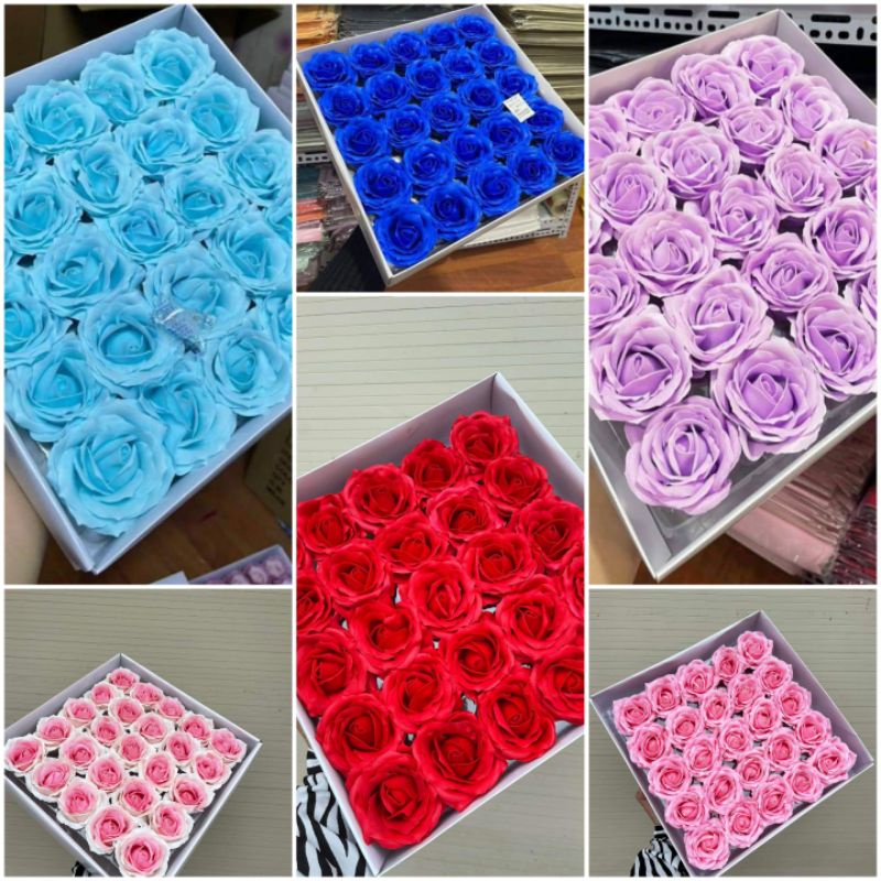 Lẻ 1 đầu bông hoa sáp 7 lớp