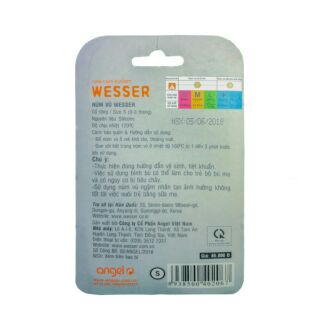 (Mẫu mới) Núm wesser cổ rộng đủ size ( 1 vỉ 2 cái)