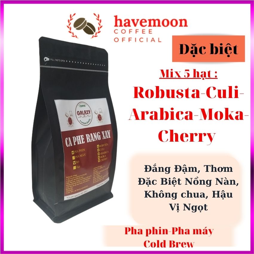 Cà Phê  Nguyên Chất Mix 5 Hạt Cafe Arabica Robusta Culi Moka Cherry, Pha Phin Pha Máy Cold Brew Đắng Đậm Thơm Đặc Biệt | BigBuy360 - bigbuy360.vn