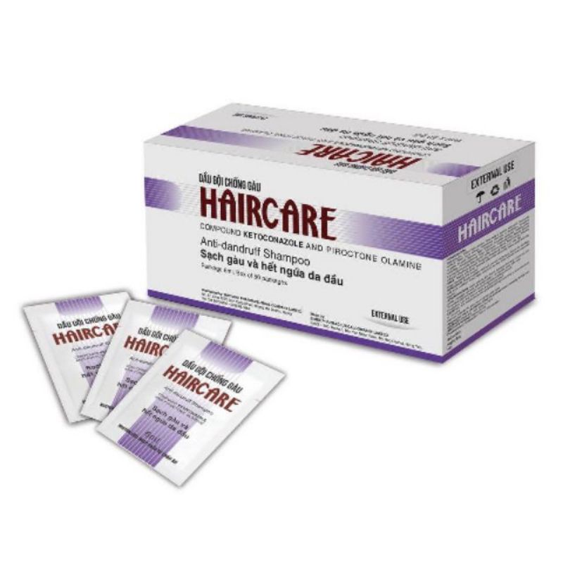 Dầu gội đầu sạch gầu Haircare hộp 50 gói