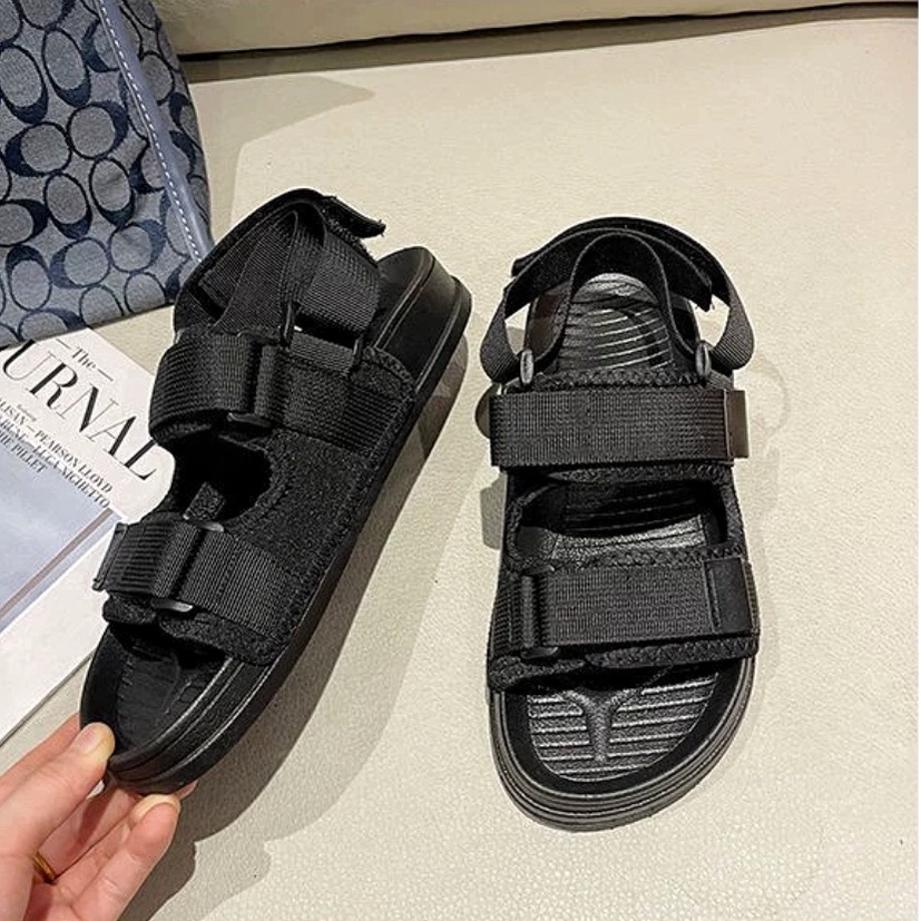 Giày Sandal nam nữ SUXIX23 mới - Giày sandal đế bệt chất lượng cao - quai sau tháo rời