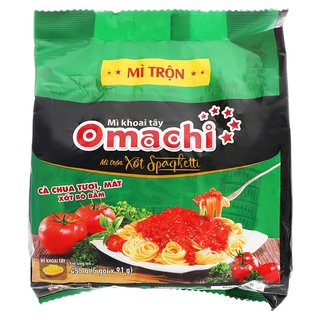 Lốc 5 gói mì khoai tây Omachi xốt Spaghetti 91g