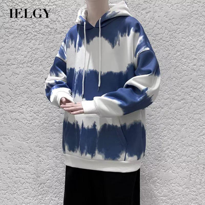Áo Sweater Tay Dài Dáng Rộng Kẻ Sọc Màu gradient Cá Tính Cho Nam
