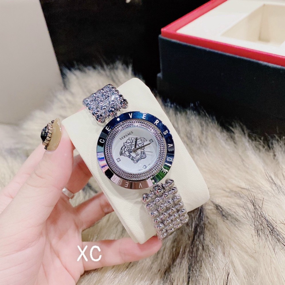 Đồng hồ nữ vercase dây bi hợp kim ko ko rỉ hợp trend thời trang giới trẻ, chống nước, bảo hành 12 tháng