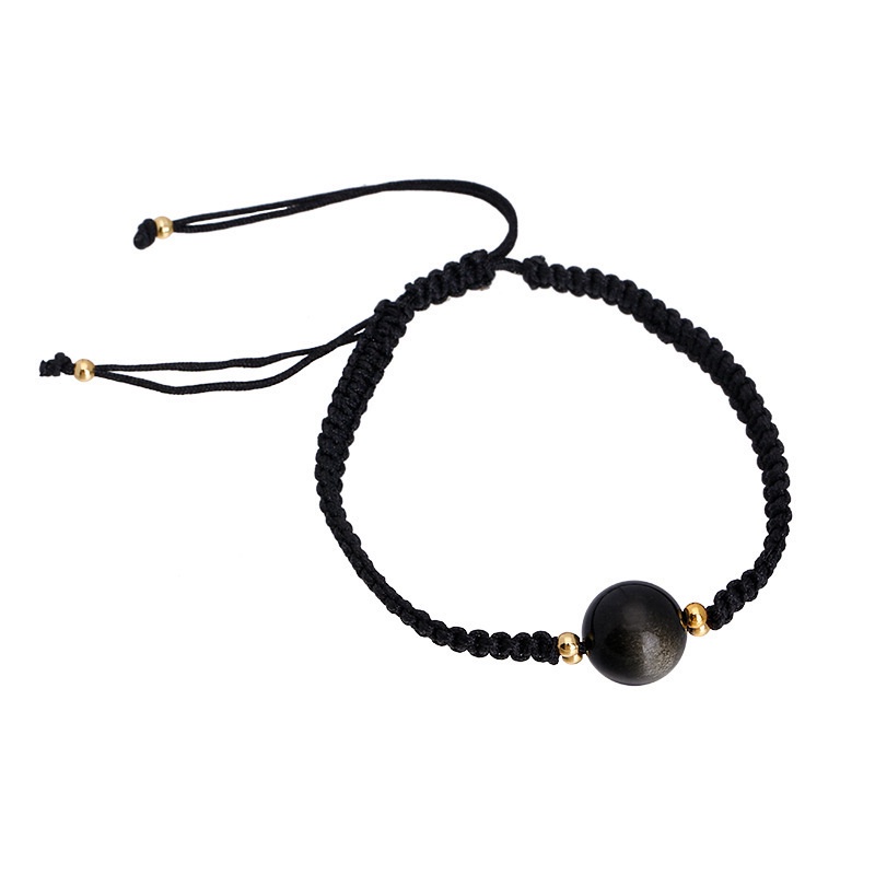 Vòng Tay Dây Bện Màu Đen Có Thể Điều Chỉnh Phong Cách Cổ Điển Thời Trang Cho Nam Và Nữ